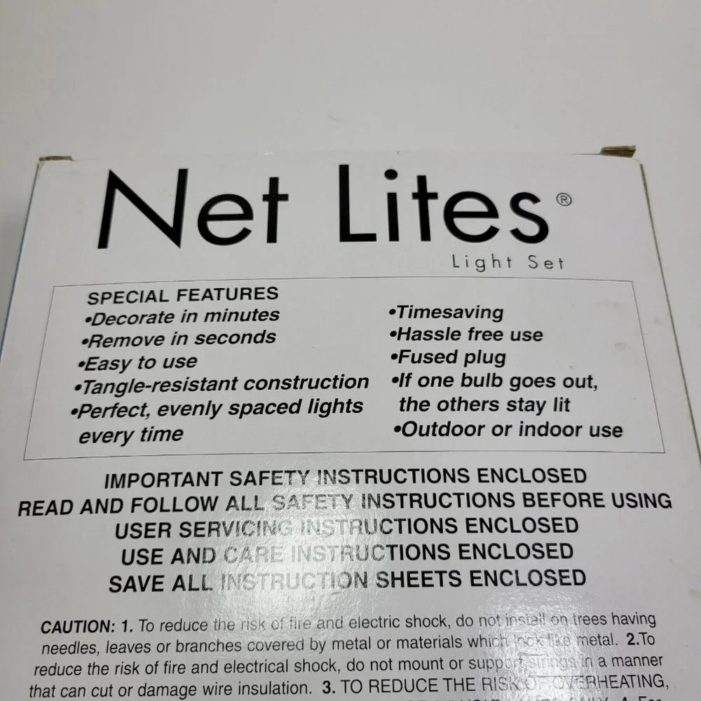 Santa Trim 150 Clear Net Light Set 4x6 ft w/ Green Wire NEW Christmas Holiday